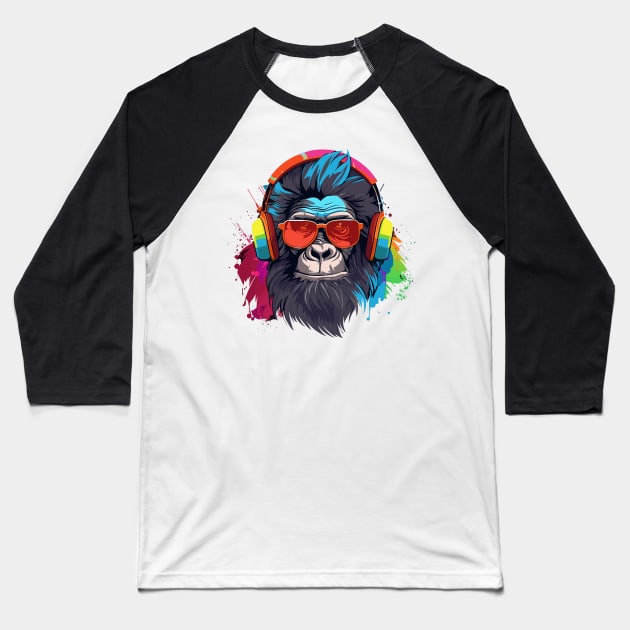 Cool Gorilla Baseball T-Shirt by Yopi